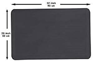 Mabel Home Anti Fatigue Floor Mat- 3 Size(20x32 & 20x39 & 24x70),16 Colors - Standing Desk Mat-Kitchen Floor Mat-Stain ResistantHome Non-Slip Bottom, Extra Soft (Black, 20" x 32")