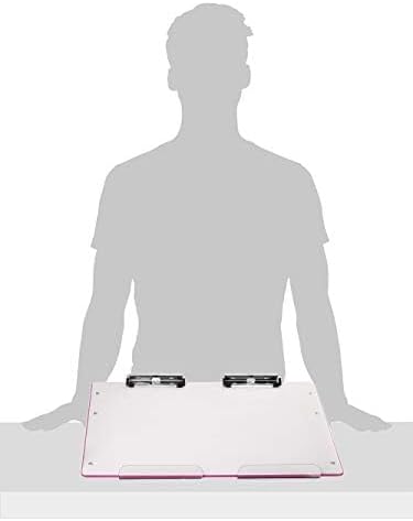 Slant Board for Writing - Adjustable Magnetic Whiteboard & 22° Angle Ergonomic Desk for Reading, Writing, & Drawing for Students, Teachers – Ideal for Posture, Study, & Orientation – Pink