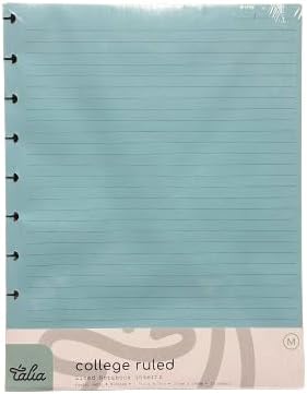 Talia Discbound Notebook Refills (College Ruled (Pastel), Midsize (7.5in x 9.75in))