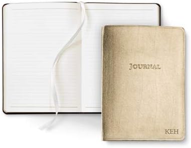 Gallery Leather Journal Notebook - 192 Pages, Softcover, For Men and Women, For Writing, Work & Travel, Handcrafted - Metallic Silver - 8 x 5.5, Desk Lined