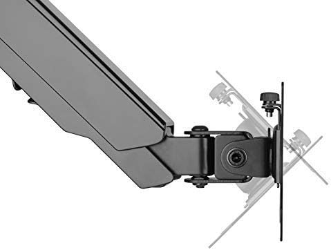 TechOrbits Triple/Double/Single Monitor Mount Stand - Computer Screen Desk Gas Spring Arm (Dual Monitor - Black)