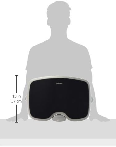 Kensington Foot Rest For Under Desk At Work, Smartfit Comfort Memory Foam Angle and Height Adjustable Footrest, Non-Skid Foot Stool For Under Office Desk, White/Black K56144USF