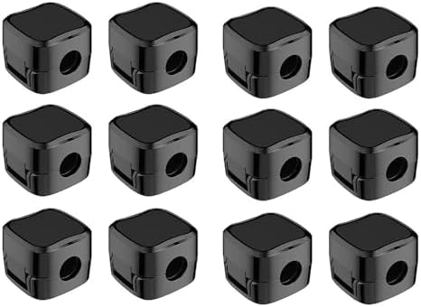 IFNOW 12 Pack Magnetic Cable Clips Cord Organizer Black Self Adhesive Cord Holder Under Desk Cable Management for Home,Office,Car,Desk,Nightstand