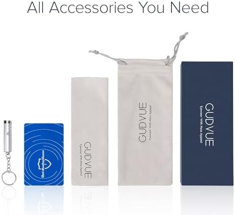 GUDVUE Oversized Blue Light Glasses, Computer Reading/Gaming/Phones Glasses, Anti Glare/UV400/Eye Strain, Large Square Frame