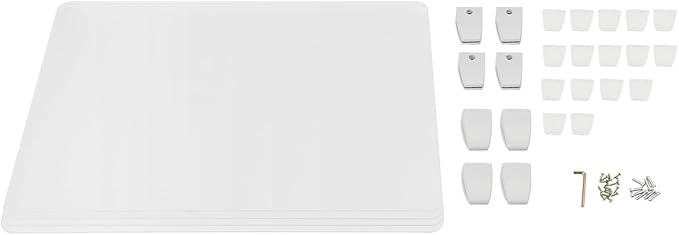 4PCS Desk Dividers Office Partitions, Privacy Desk Panel Protective, Acrylic Plexiglass Shield with Clamps for Offices Schools Call Centers - 23.6”L X15.8”W