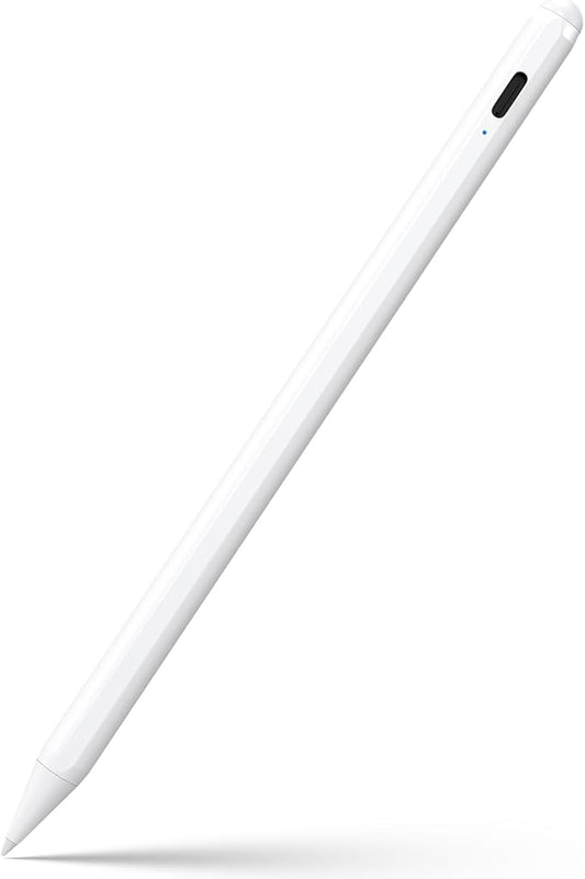 Stylus Pen for iPad 6th-11th Generation-2X Fast Charge Active Pencil Compatible with 2018-2025 Apple iPad Pro 11"/12.9"/M4, iPad Air 3/4/5/M2/M3,iPad mini 5/6 Gen-White
