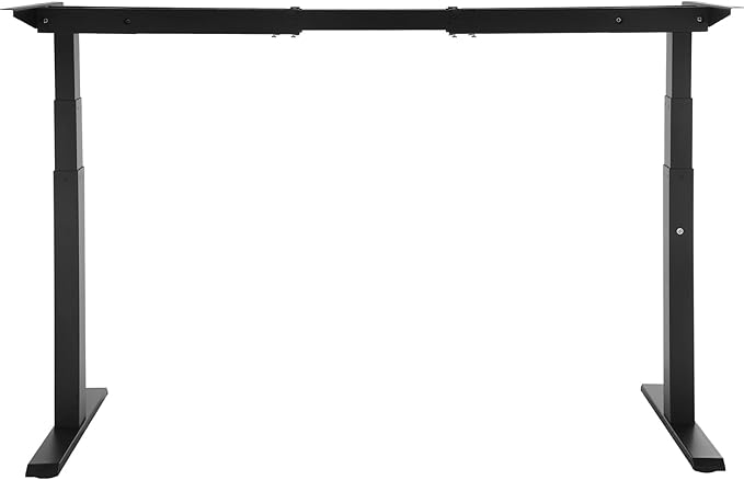 VEVOR Dual Motor 3 Stage Standing Desk Frame, Adjustable 26"-50.8" Height & 43.3"-70.1" Length Electric Stand Up Computer Desk Legs, Ergonomic Workstation Base for Home Office(Black Frame Only)