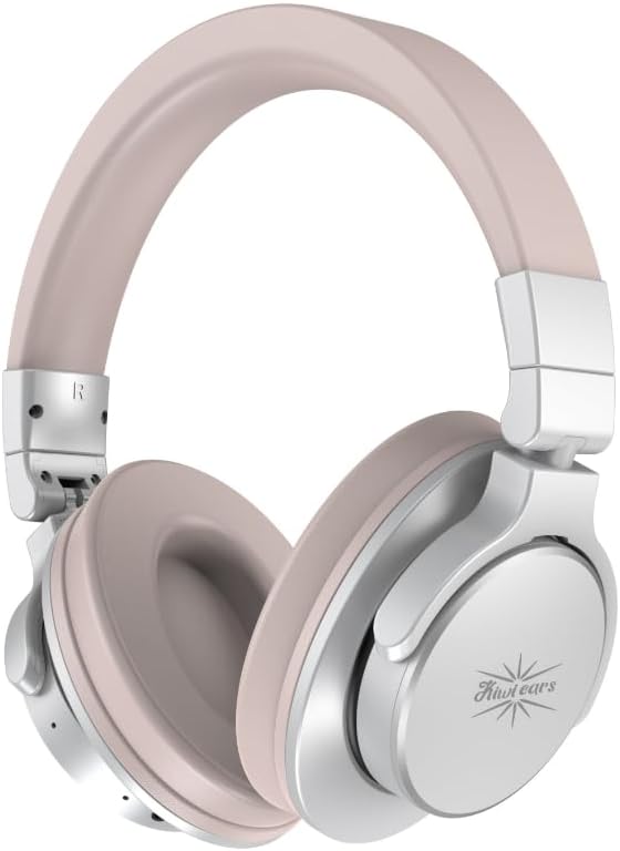 Linsoul Kiwi Ears Division Over Ear Headphone,40mm Dynamic Driver Monitoring Headphones,Wired Gaming Headphones,DJ Head Phones for Professional Musicians Engineers (Silver)