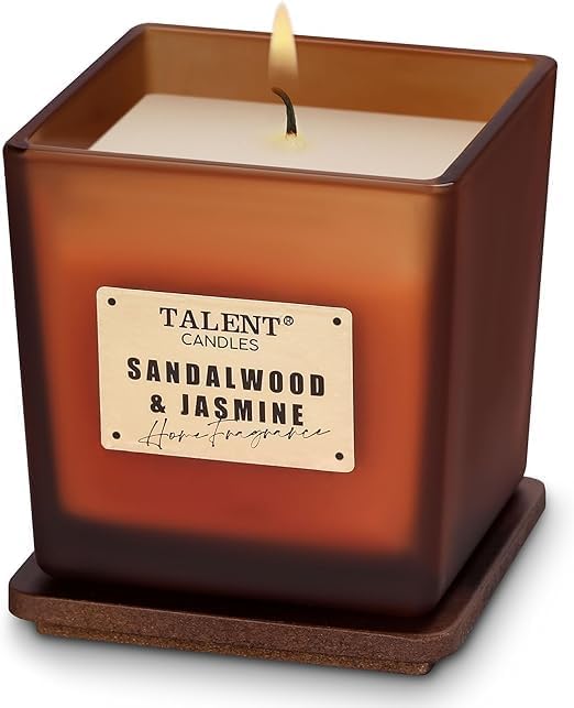 Scented Soy Candles, Deluxe Noble Aromatherapy Candles, Sandalwood & Jasmine, Candles for Home Scented, 7.05oz