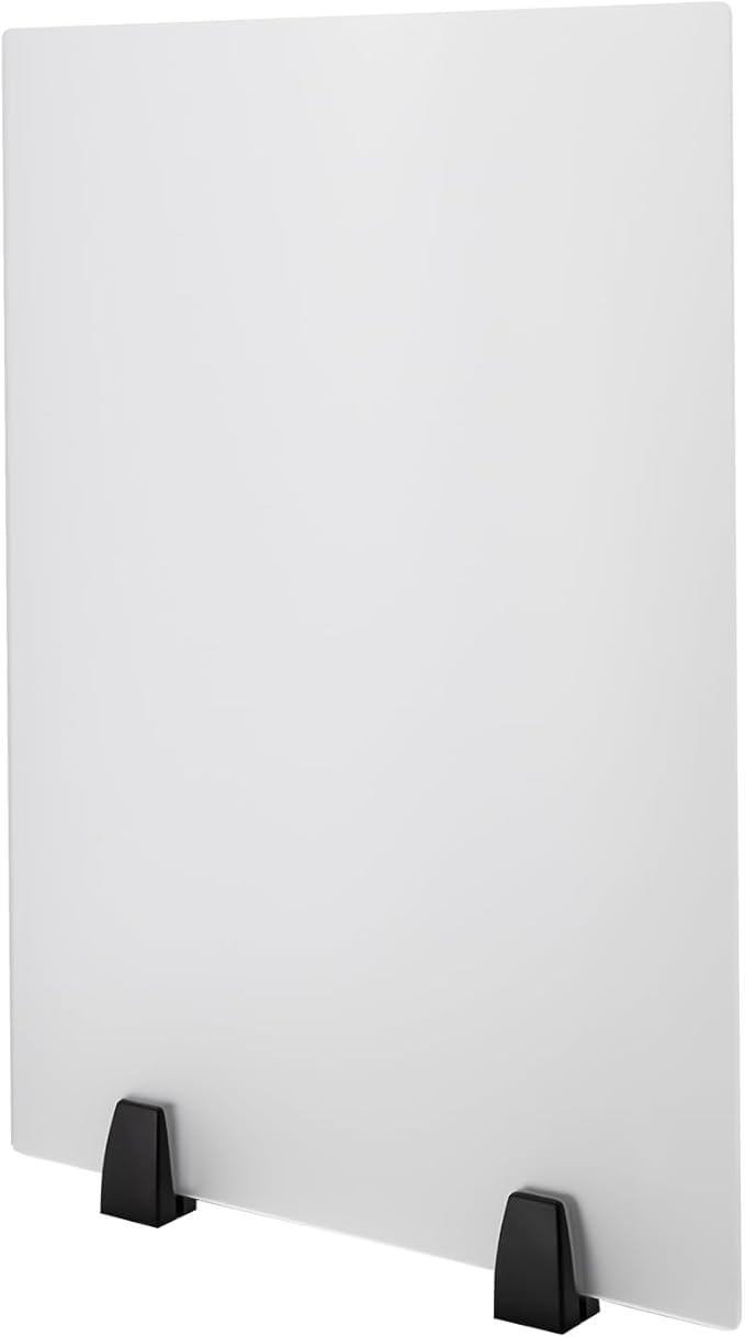 2 Packs Dual Frosted Plexiglass Desk Privacy Panels, 24 x 18 Inch Acrylic Cubicle Desk Dividers, Acrylic Frosted Partition Board, Desk Divider for Classrooms, Offices