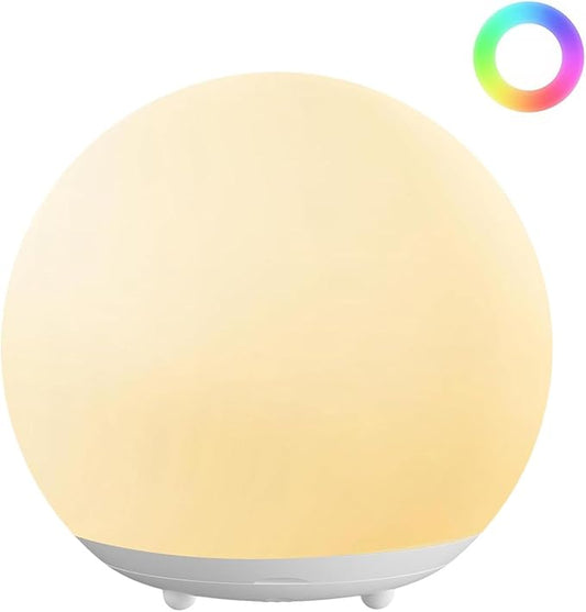 7-Color Changing Silicone Night Light for Kids, Touch Control with Timer & Dimmable, Rechargeable Portable Baby Night Lamp with 30/60 Mins Auto Off, Soft RGB Nursery Light for Bedside, Camping