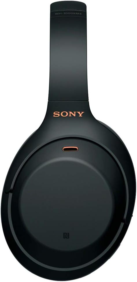 Sony WH-1000XM4 Wireless Industry Leading Noise Cancelling Over-Ear Headphones with Mic for Hands Free Calling and Alexa, Black WH-1000XM4/B Bundle w/Case + Deco Gear Portable Charger + Gym Bag