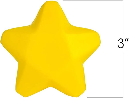 ArtCreativity 12 Pack Star Squishy Stress Balls - 3 Inch Spongy Squeeze Toys Yellow Stress Stars - Kids & Adults, Stress Relief, Party Favors, Easter Goodie Bag Stuffers,Squishy Fidget Toys, Foam Ball