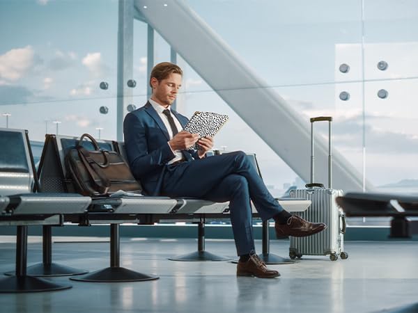 Ospelelf Clipboard with Storage 8.5 X 11,Padfolio Organizer, Spiral Portfolio Letter Size with Notepad, Pen Holder, 5 Extra Folder Divider Pages, Elastic Closure Nurse Office Essentials (Polka Dots)