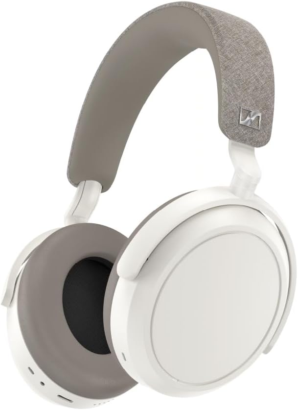 Sennheiser Consumer Audio Momentum 4 Wireless Headphones - Bluetooth Headset for Crystal-Clear Calls with Adaptive Noise Cancellation, 60h Battery Life, Customizable Sound, White (509267)