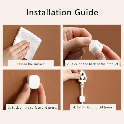 IFNOW 12 Pack Magnetic Cable Clips Cord Organizer Black Self Adhesive Cord Holder Under Desk Cable Management for Home,Office,Car,Desk,Nightstand