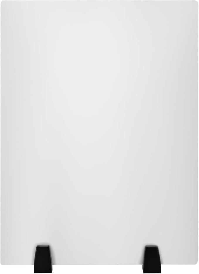 2 Packs Dual Frosted Plexiglass Desk Privacy Panels, 24 x 18 Inch Acrylic Cubicle Desk Dividers, Acrylic Frosted Partition Board, Desk Divider for Classrooms, Offices