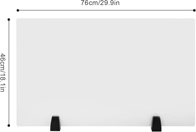 Office Desk Divider 2 pcs, Acrylic Desk Privacy Panels, Frosted Glass Privacy Divider on Desk Partition, 30" x 18"