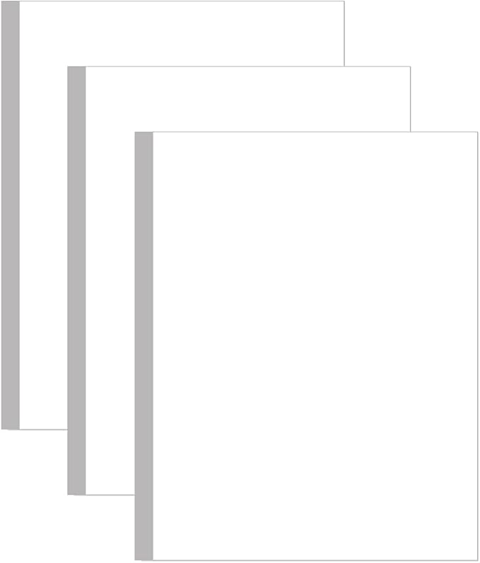 (3-Pack) 7" x 9.25" Blank Print Paper, 300Sheets/600Pages Classic Size Blank Loose-Leaf Paper, DIY Template Printing in Happy Planners