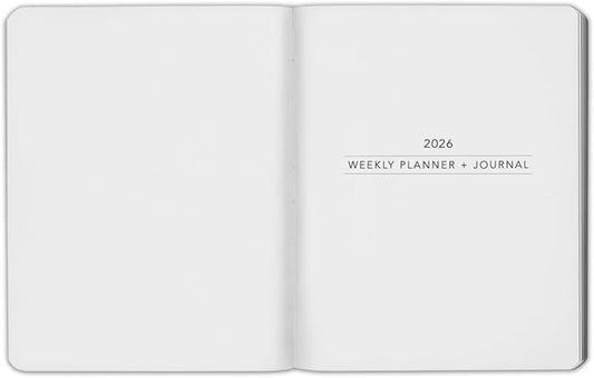 Harbor Weekly Journal Notebook Planner 2025-2026 - Lined, Durable Faux Leather, Softcover, 176 Quality Pages, For Men and Women, For Writing, Work & Travel, Leida Pine - 9x7"