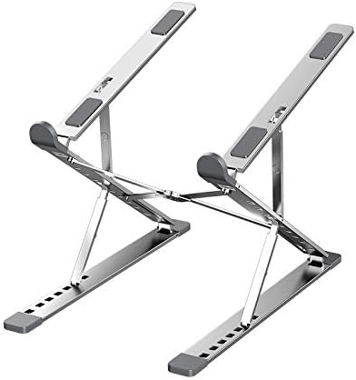 Adjustable Laptop Stand for Desk Portable Notebook Stand Aluminum Computer Holder for Desk Compatible with Lenovo,MacBook Air Pro, Dell XPS, HP,All 10-17.3‘’ Laptops-Silver