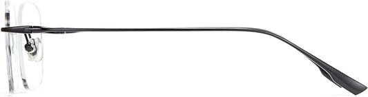 Cyxus Titanium Blue Light Glasses for Men Frameless Rimless Glasses UV protection Eyeglasses