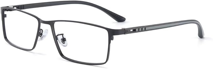 GUDVUE Mens Blue Light Glasses Rectangle Computer Glasses Gaming Glasses, Rectangle Black