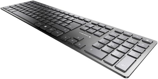 Cherry KW 9100 Slim Wireless Keyboard Rechargeable with SX Scissor Mechanism, Silent keystroke Quiet Typing with Thin Design for Work or Home Office.