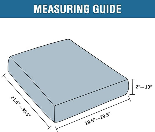 H.VERSAILTEX Stretch Couch Cushion Covers Individual Seat Sofa Chair Slipcovers Cushion Protector Cover Featuring Jacquard Textured Twill Fabric(1 Cushion Chair Cover, Caramel)