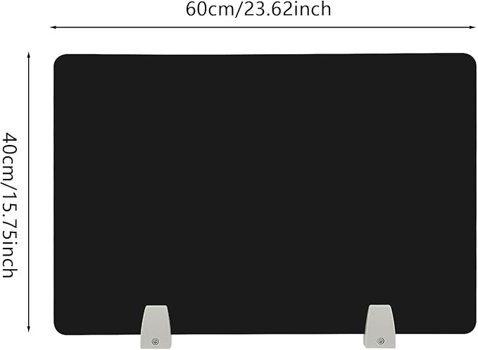 4PCS Desk Dividers Office Partitions, Privacy Desk Panel Protective, Acrylic Plexiglass Shield with Clamps for Offices Schools Call Centers - 23.6”L X15.8”W