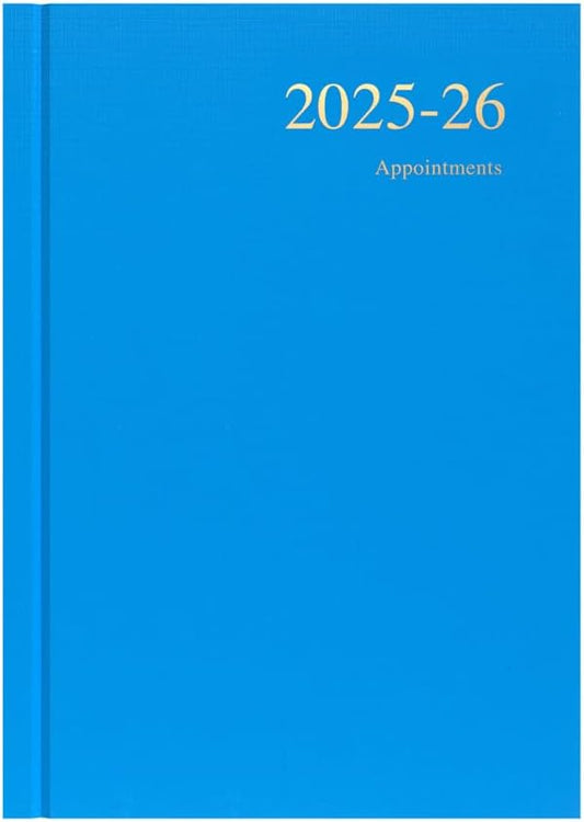 Collins 'Essentials' 12 Month Mid/Academic Year Planner, July 2025-July 2026 - ESSA51M.57-2526 - Day-to-Page Appointments Diary, A5 Hard Cover, Light Blue