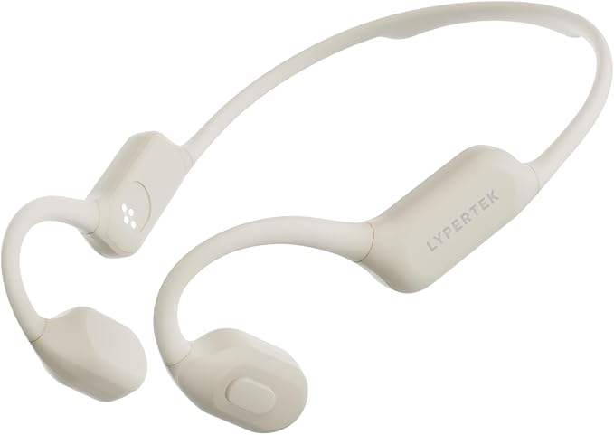 LYPERTEK Bone Conduction Headphones, IP68 Waterproof Swimming Headphones,Bluetooth 6.0 Open Earphones, 32GB Memory Bone Conduction Sports Earphones,Wireless Underwater Earbuds for Running,S30-Beige