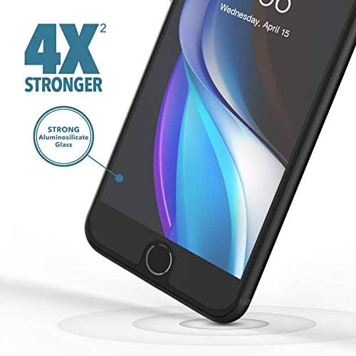 ZAGG Glass Elite Plus - Tempered Glass Screen Protector - Made for Apple iPhone SE2 (2020) - Case Friendly - Impact & Scratch Protection, InvisibleShield, Clear, 200105346