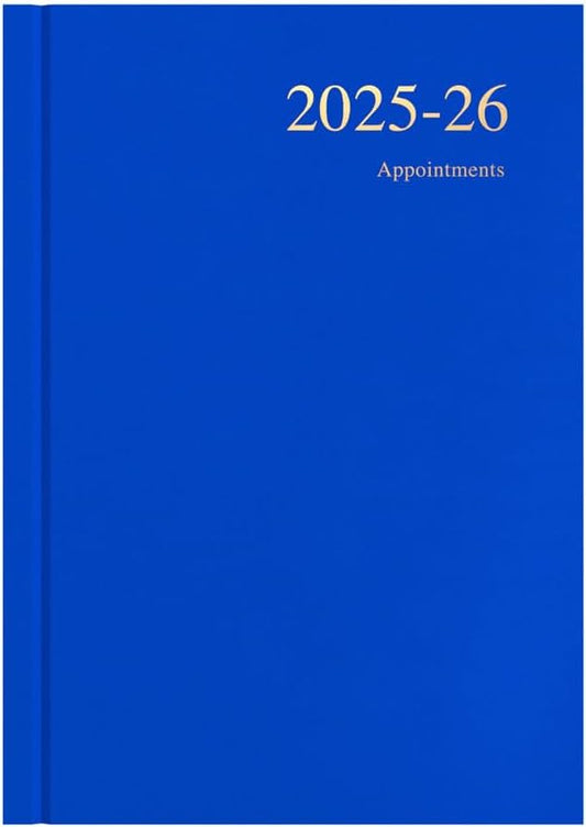 Collins 'Essentials' 12 Month Mid/Academic Year Planner, July 2025-July 2026 - ESSA51M.60-2526 - Day-to-Page Appointments Diary, A5 Hard Cover, Blue
