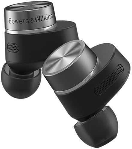 Bowers & Wilkins Pi7 S2 True Wireless Earbuds - Active Noise Cancellation, Qualcomm aptX Technology, Bluetooth, Crystal-Clear Calls, Wireless & 15-Minute Quick Charging, Satin Black