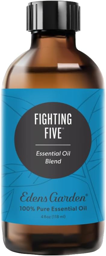 Edens Garden Fighting Five Essential Oil Blend- 100% Pure Premium Grade, Undiluted, Natural, Therapeutic, Aromatherapy, The Best for Candle, Laundry, Humidifiers 118 ml (4 fl oz)