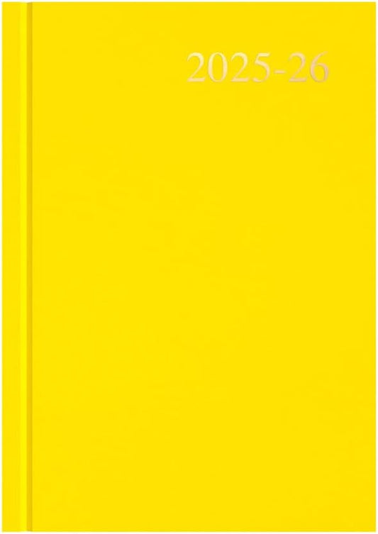 Collins 'Essentials' 12 Month Mid/Academic Year Planner, July 2025-July 2026 - ESSA53M.45-2526 -Week-to-View Diary, A5 Hard Cover, Yellow
