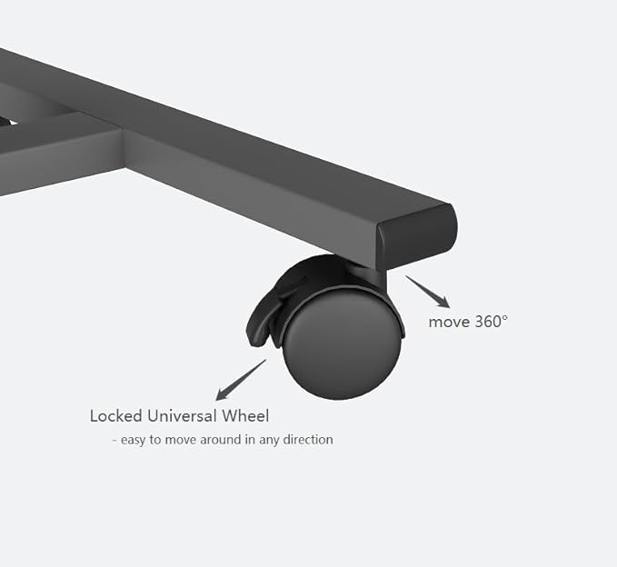 Adjustable Bedside Laptop Desk with Mouse Pad on Wheels, Adjustable Overbed Table,Rolling Computer Stand,Hospital and Home Use