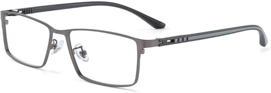 GUDVUE Mens Blue Light Glasses Rectangle Computer Glasses Gaming Glasses, Rectangle Gunmetal