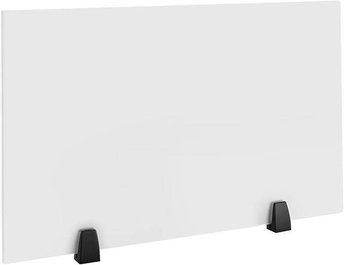 Office Desk Divider 2 pcs, Acrylic Desk Privacy Panels, Frosted Glass Privacy Divider on Desk Partition, 30" x 18"