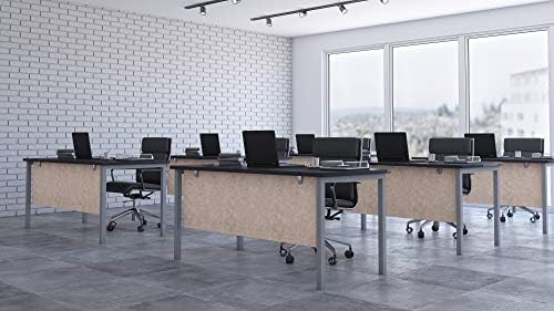 OBEX Modesty Desk PET Privacy Screen Acoustic Sound Absorbing Panel Ideal for Reception, Student Table or Office Cubicles Workstations, 18" x 60", Sand
