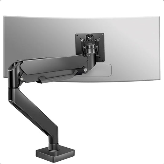 43 Ultrawide Monitor Arm Single Heavy Duty Desk Mount Computer Adjustable Gas Spring Stand for 17 to 46 inch, Screen up to 30lbs with VESA 75x75mm or 100x100mm M7B