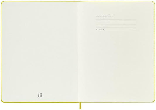 Moleskine Classic Notebook, Hard Cover, XL (7.5" x 9.5") Ruled/Lined, Hay Yellow (Silk), 192 Pages
