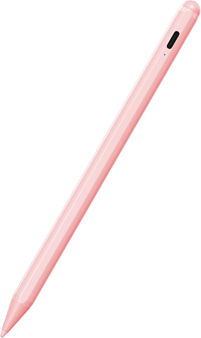 Stylus Pen for iPad 6th-11th Generation-2X Fast Charge Active Pencil Compatible with 2018-2025 Apple iPad Pro 11"/12.9"/M4, iPad Air 3/4/5/M2/M3,iPad mini 5/6 Gen-Pink