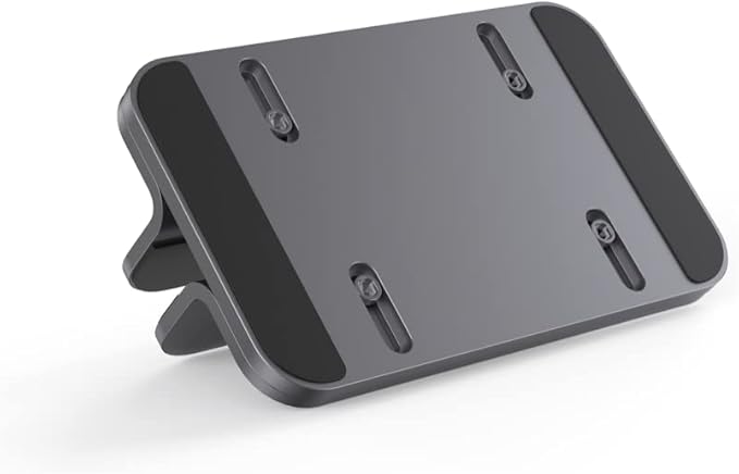 Aluminum Laptop Vertical Stand Organizer, Sturdy Laptop Computer Holder Desktop Stand Compatible with New Retina Apple MacBook Pro/Air, Mac mini and iPad Pro - Spacegrey