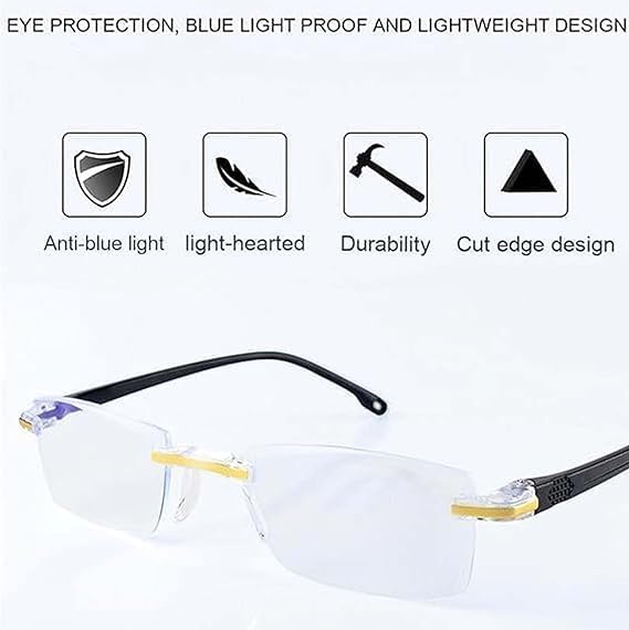 Mag Vision Glasses, Intelligent Anti Blue Light Blocking Computer Glass, Magvision Glasses for Men Women