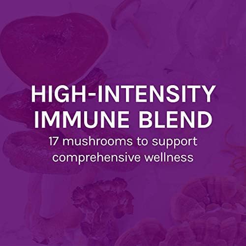 Host Defense MyCommunity Capsules - 17 Species Blend Mushroom Supplement for Immune Support - Herbal Aid with Lion's Mane, Reishi. Chaga, Cordyceps, Turkey Tail & More - 120 Capsules (60 Servings)*