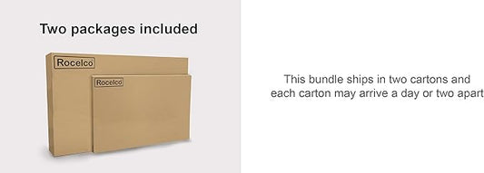 Rocelco 46" Large Height Adjustable Standing Desk BUNDLE - Quick Sit Stand Up Dual Monitor Riser - Tall Gas Spring Assist Computer Workstation - Retractable Keyboard Tray - Black (R DADRB-46-FS2)