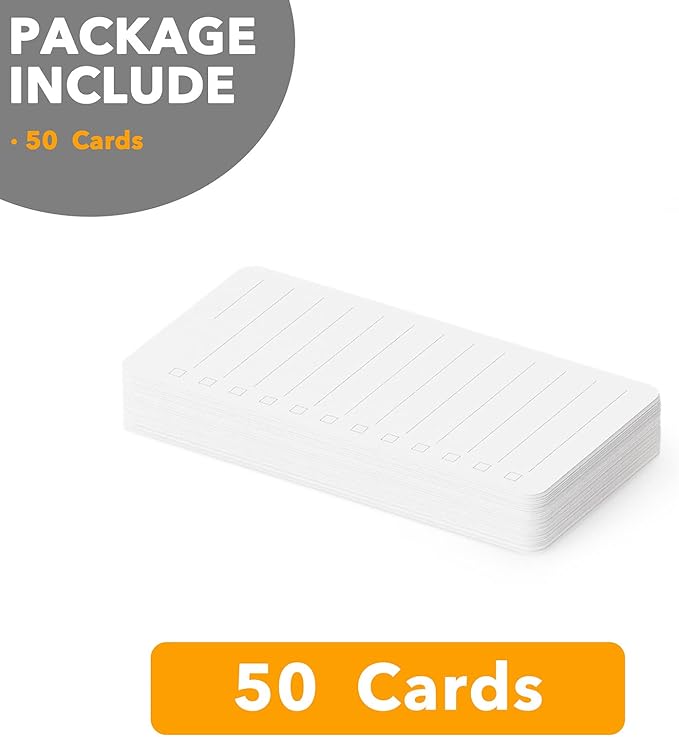 SpaceAid PlannerNeat To Do List Planner, Daily ToDo Checklist Notepad Organizer Productivity System Planners Notebook for Office Work Supplies (50 Cards, White)