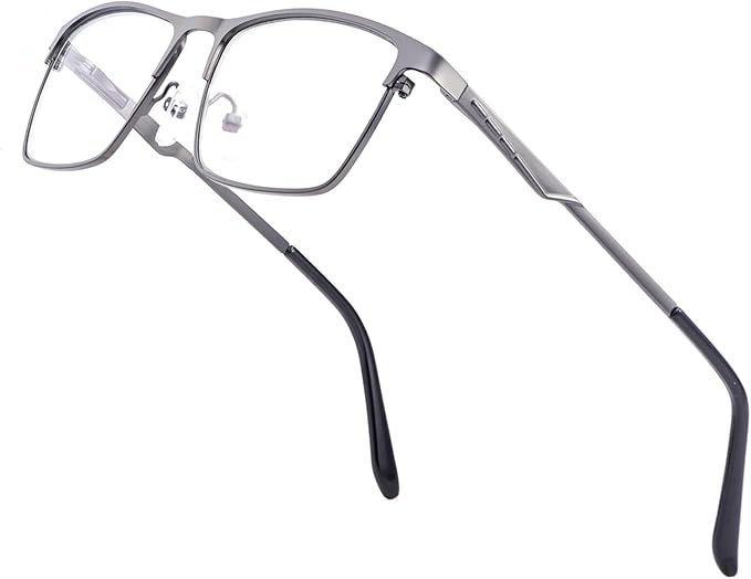 YIMI Mens Blue Light Glasses Men Computer Gaming BlueLight Blocking Glasses Metal Anti Eyestrain Clear Lens Eye Protection